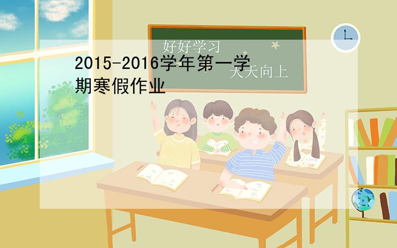 2015-2016学年第一学期寒假作业