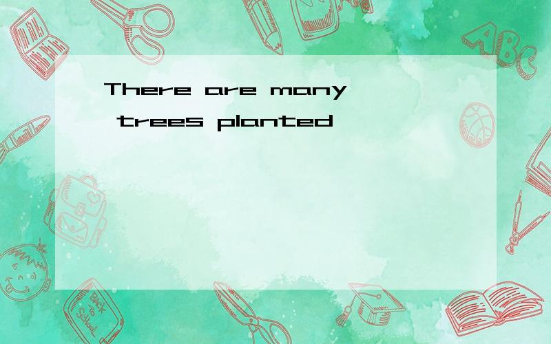 There are many trees planted