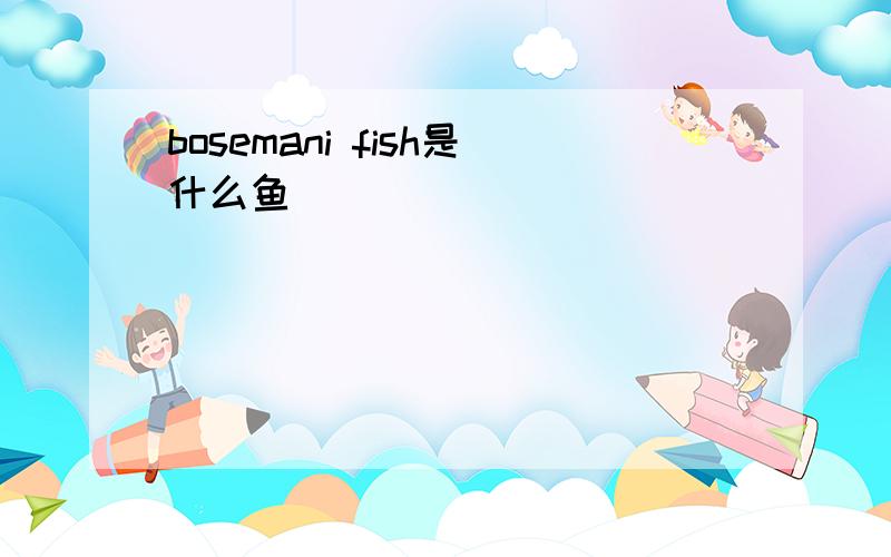 bosemani fish是什么鱼