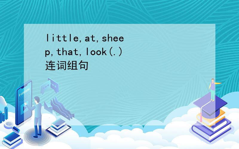 little,at,sheep,that,look(.)连词组句