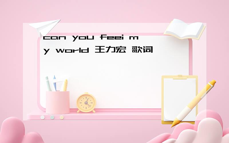can you feei my world 王力宏 歌词