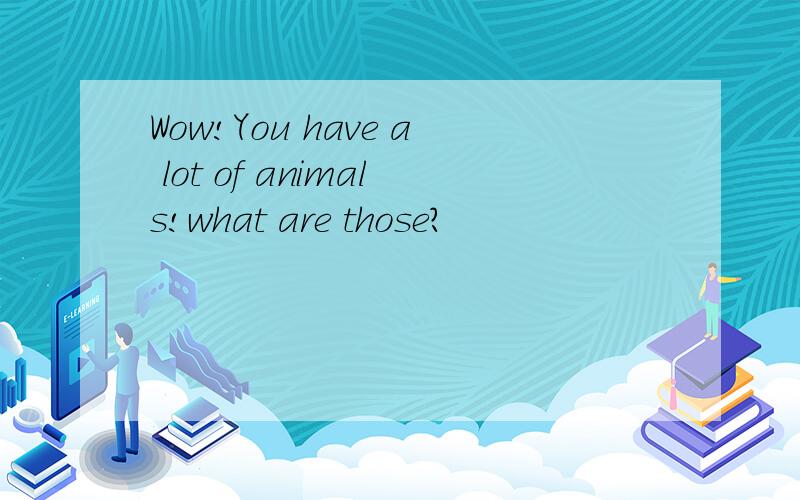 Wow!You have a lot of animals!what are those?