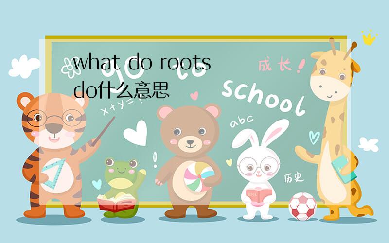 what do roots do什么意思
