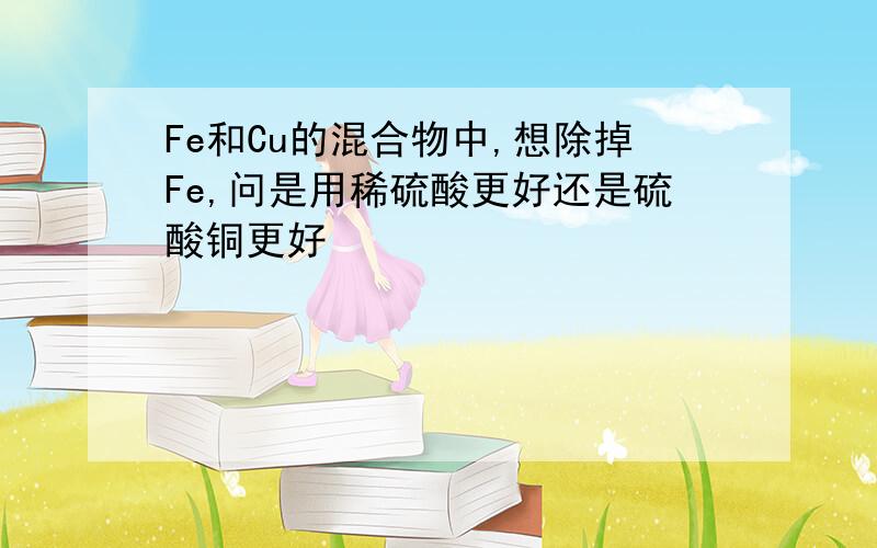 Fe和Cu的混合物中,想除掉Fe,问是用稀硫酸更好还是硫酸铜更好