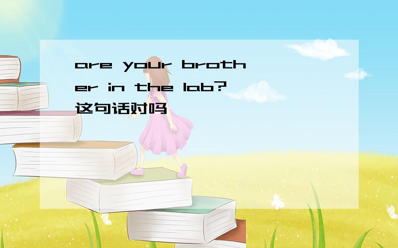 are your brother in the lab?这句话对吗