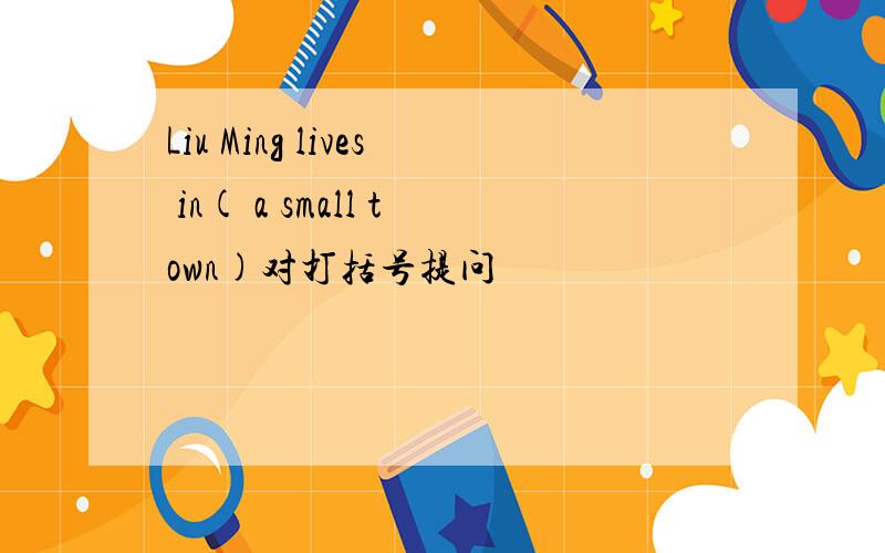 Liu Ming lives in( a small town)对打括号提问