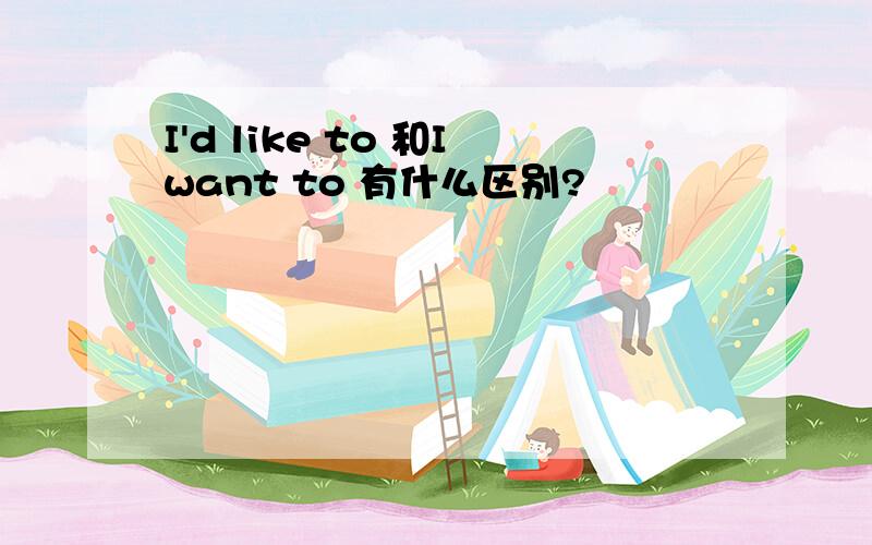I'd like to 和Iwant to 有什么区别?