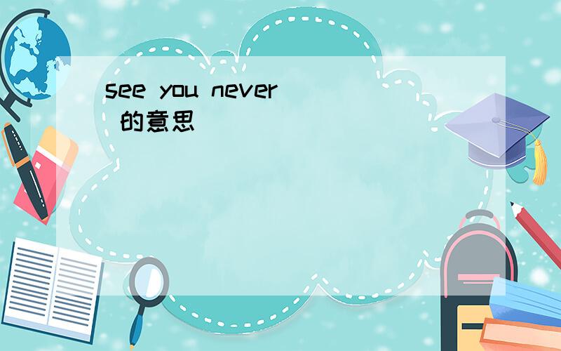 see you never  的意思