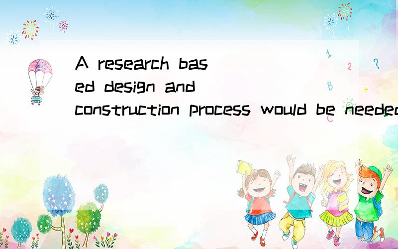A research based design and construction process would be needed.