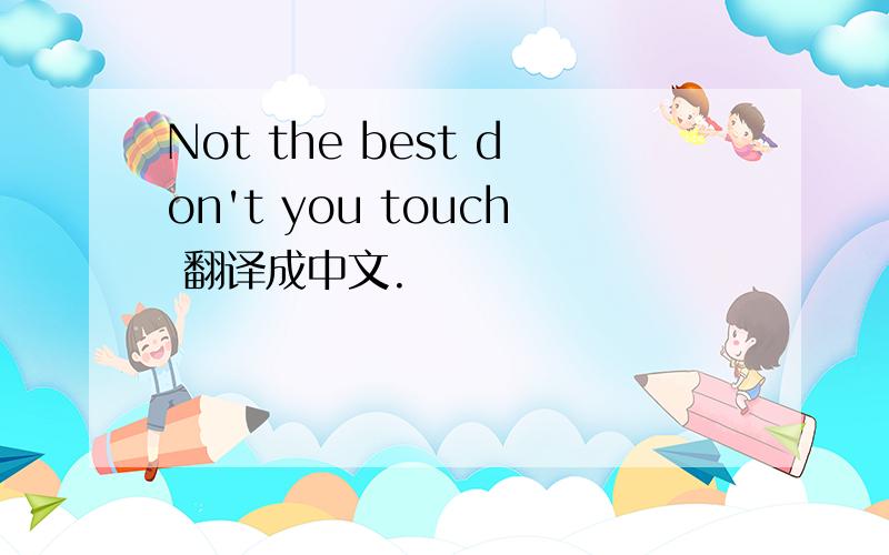 Not the best don't you touch 翻译成中文.