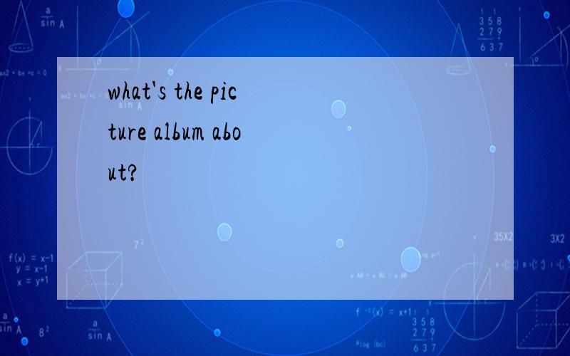 what's the picture album about?