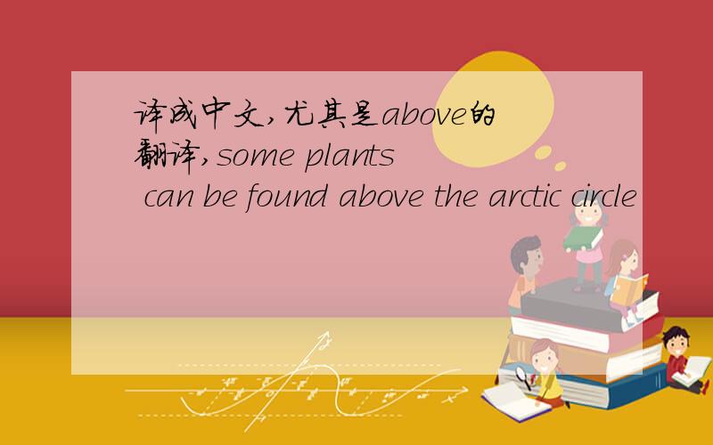 译成中文,尤其是above的翻译,some plants can be found above the arctic circle