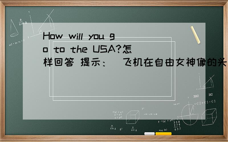 How will you go to the USA?怎样回答 提示：（飞机在自由女神像的头上面）