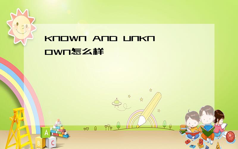 KNOWN AND UNKNOWN怎么样