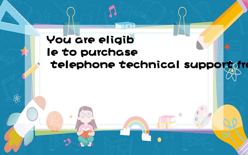 You are eligible to purchase telephone technical support from an Apple Advisor.