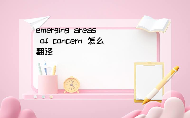 emerging areas of concern 怎么翻译