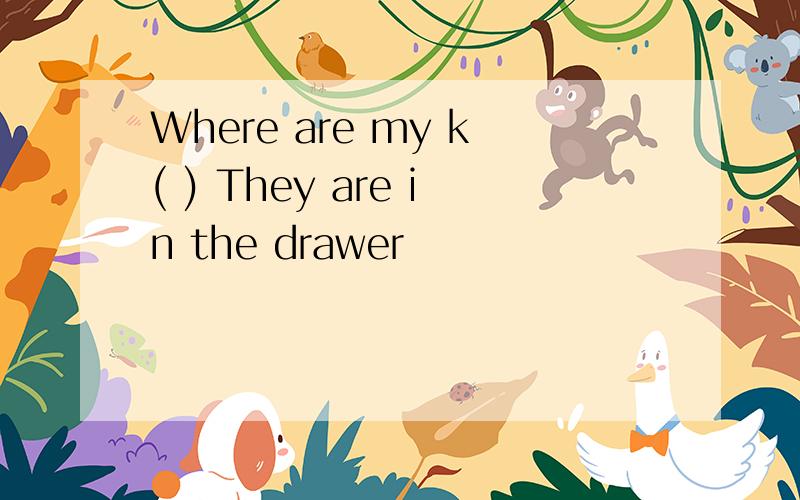 Where are my k( ) They are in the drawer