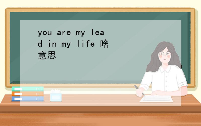 you are my lead in my life 啥意思