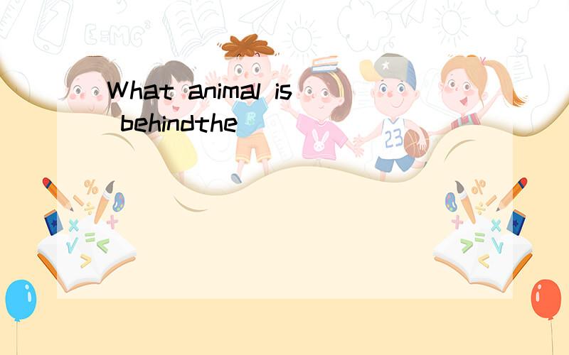 What animal is behindthe