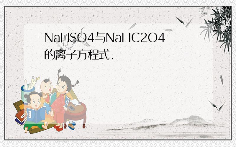 NaHSO4与NaHC2O4的离子方程式.