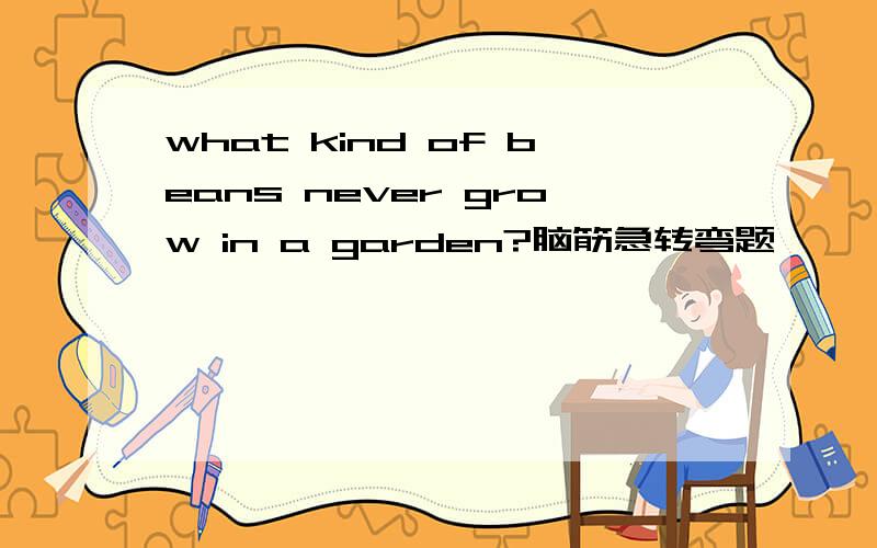 what kind of beans never grow in a garden?脑筋急转弯题