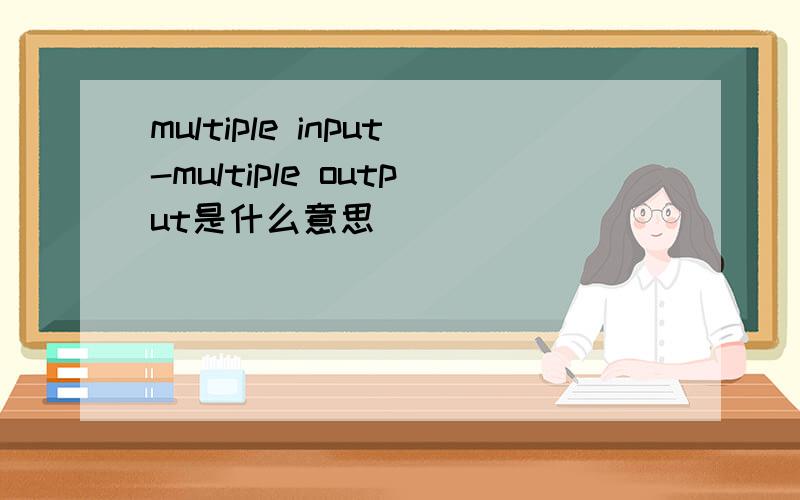 multiple input-multiple output是什么意思