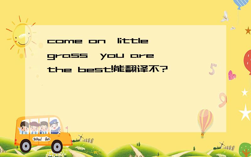 come on,littlegrass,you are the best!能翻译不?