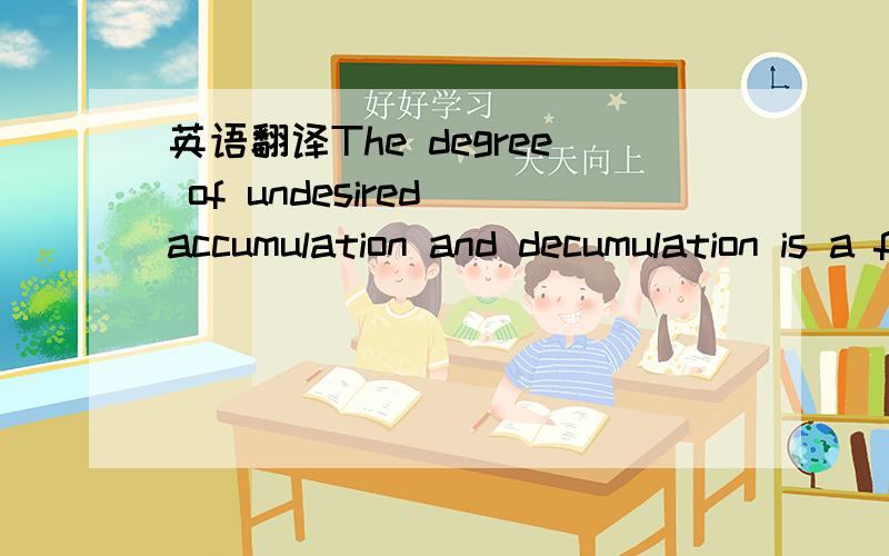 英语翻译The degree of undesired accumulation and decumulation is a function of the accuracy of firms' demand projections.