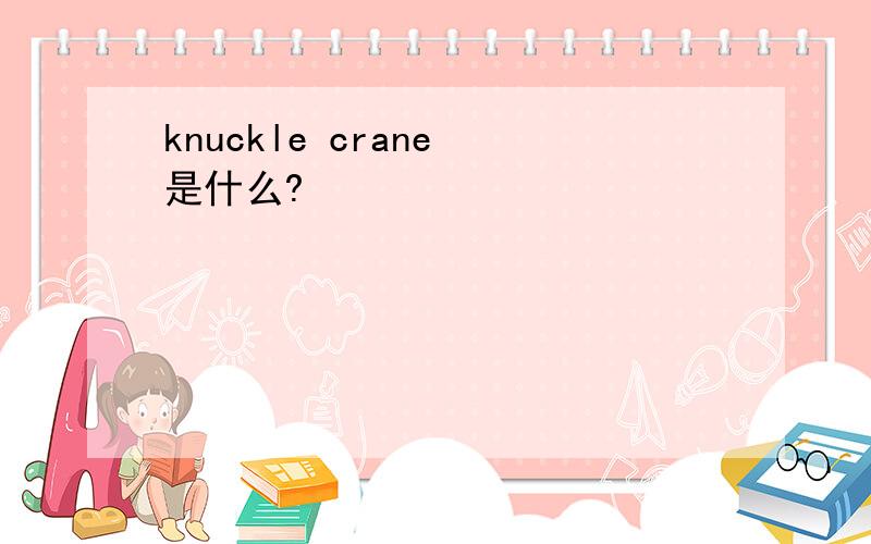 knuckle crane 是什么?
