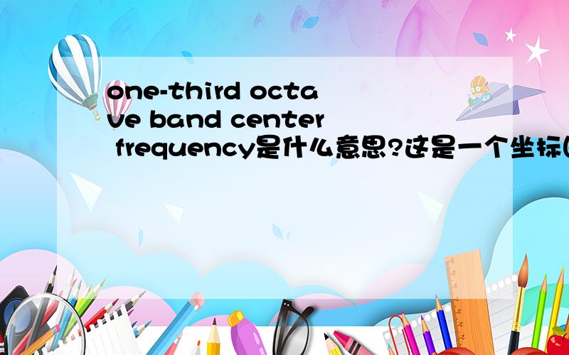 one-third octave band center frequency是什么意思?这是一个坐标图表的横坐标代表意义的描述.但是不知道准确的意思.