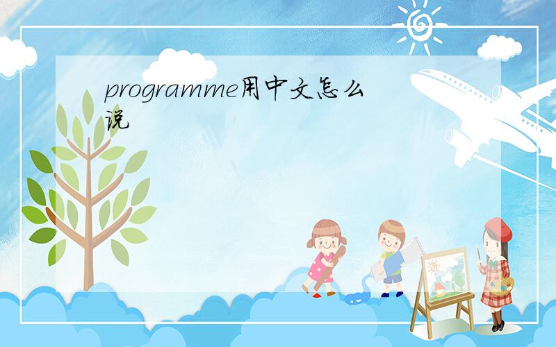 programme用中文怎么说