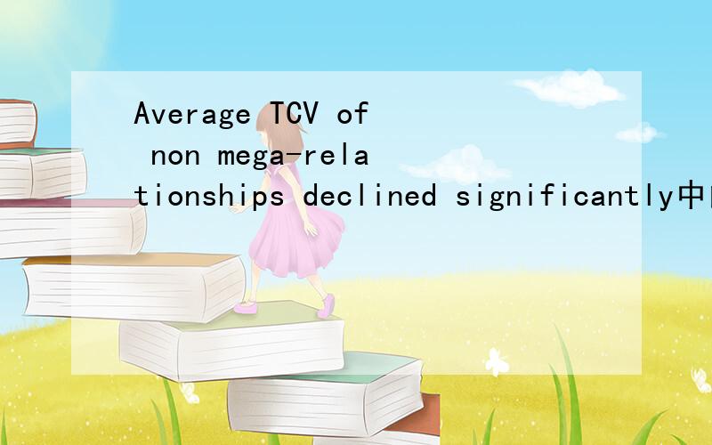 Average TCV of non mega-relationships declined significantly中的mega-relationships