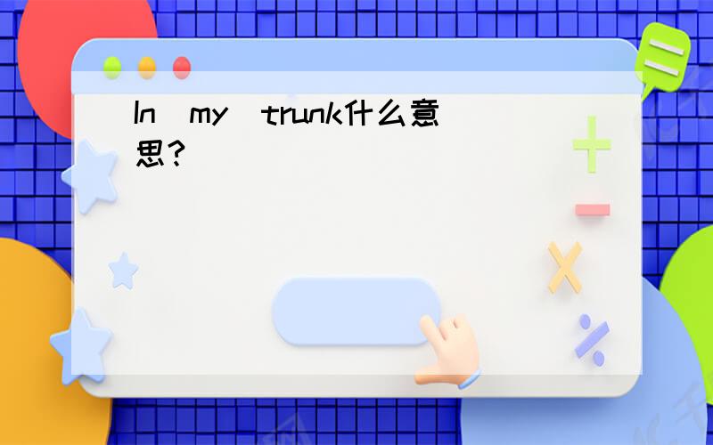 In_my_trunk什么意思?