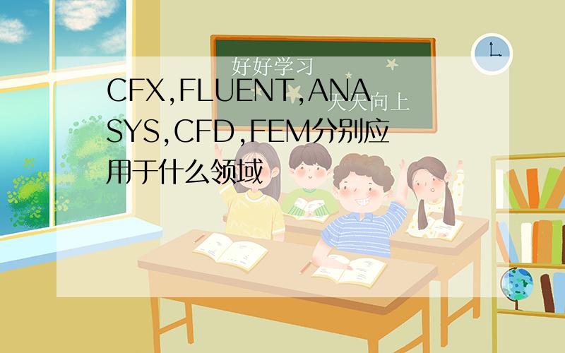 CFX,FLUENT,ANASYS,CFD,FEM分别应用于什么领域