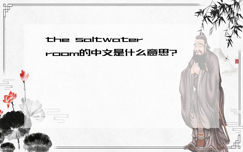 the saltwater room的中文是什么意思?