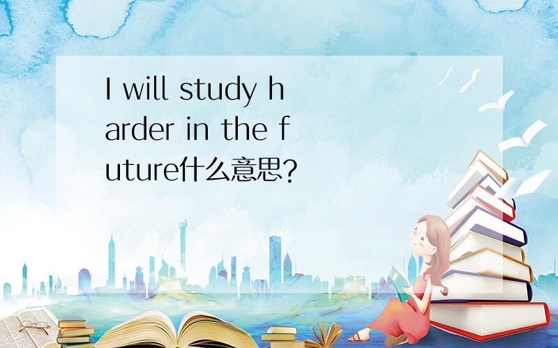 I will study harder in the future什么意思?