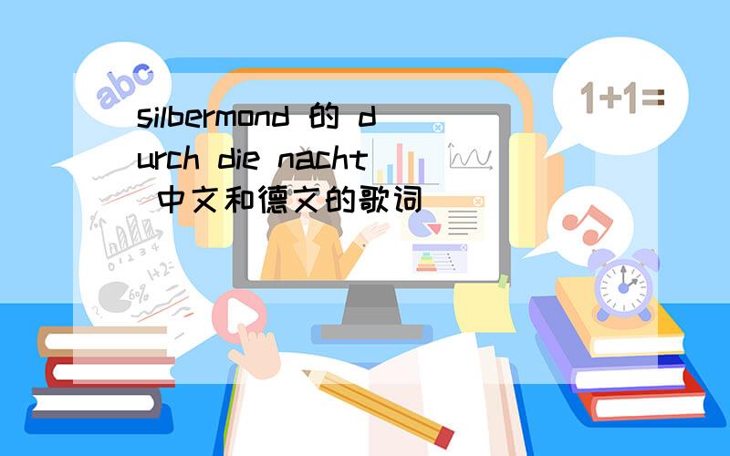 silbermond 的 durch die nacht 中文和德文的歌词