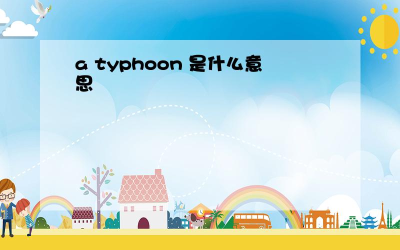 a typhoon 是什么意思