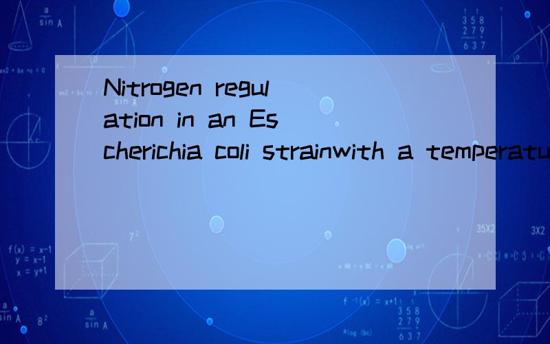 Nitrogen regulation in an Escherichia coli strainwith a temperature sensitive glutamyl-tRNA synthetase