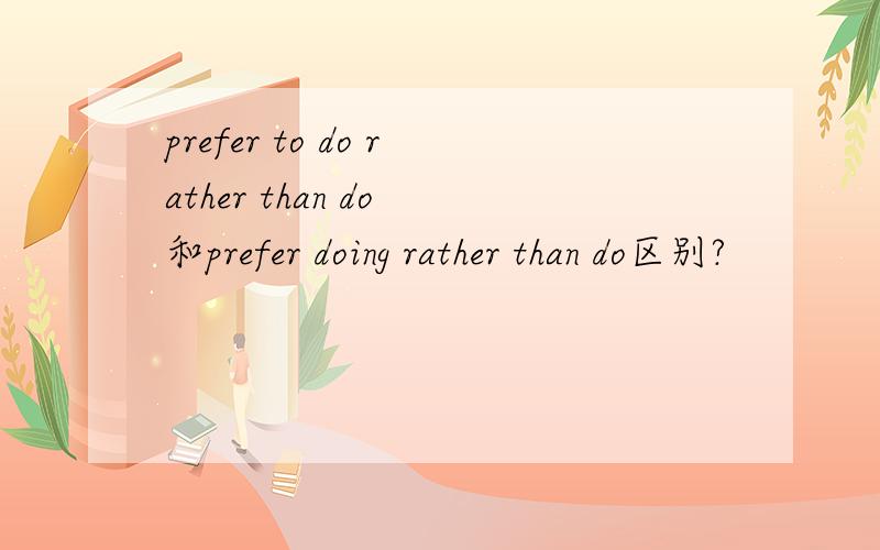 prefer to do rather than do 和prefer doing rather than do区别?