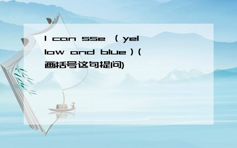 I can sse （yellow and blue）(画括号这句提问)