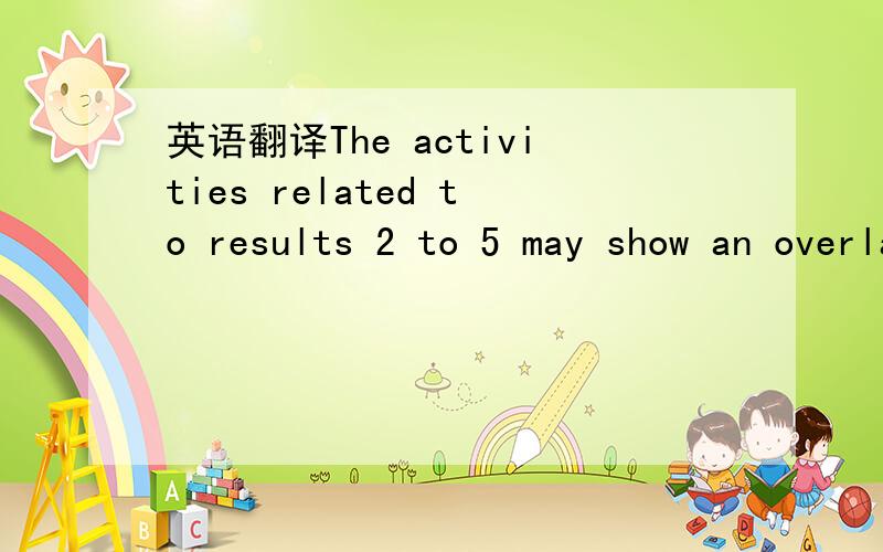 英语翻译The activities related to results 2 to 5 may show an overlap in time.
