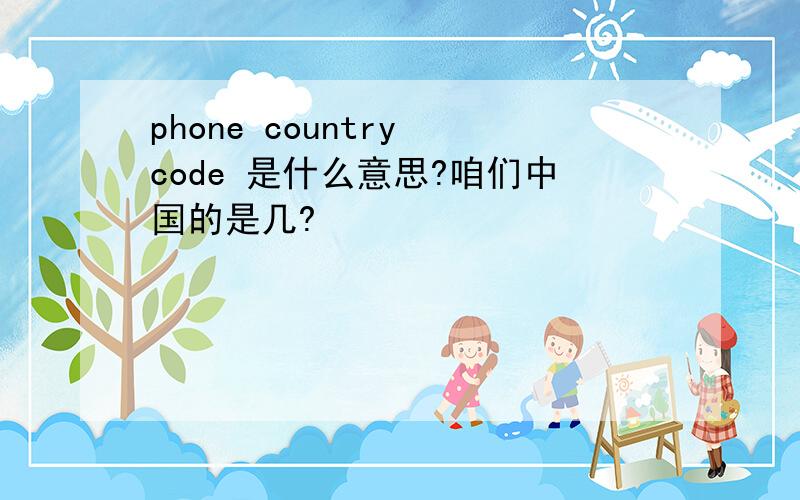 phone country code 是什么意思?咱们中国的是几?