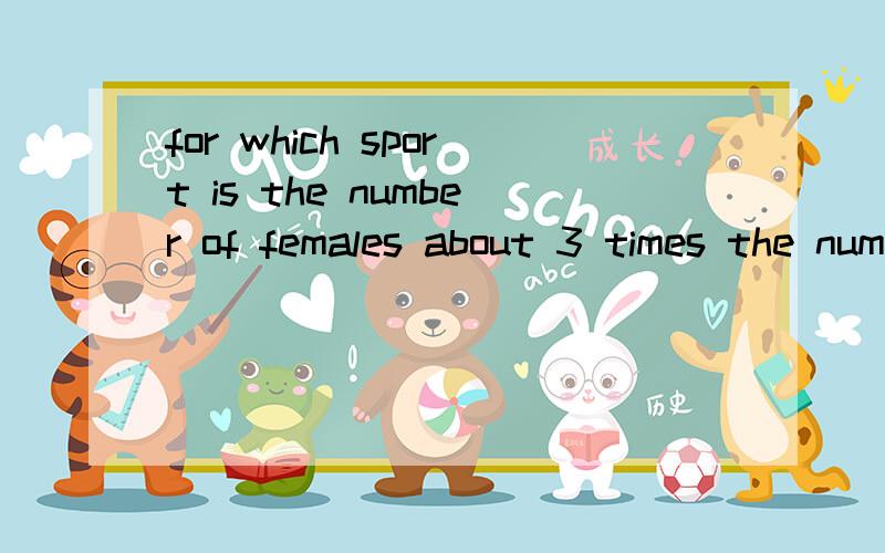 for which sport is the number of females about 3 times the numbers for basketball 急用