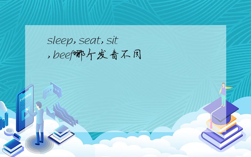 sleep,seat,sit,beef哪个发音不同