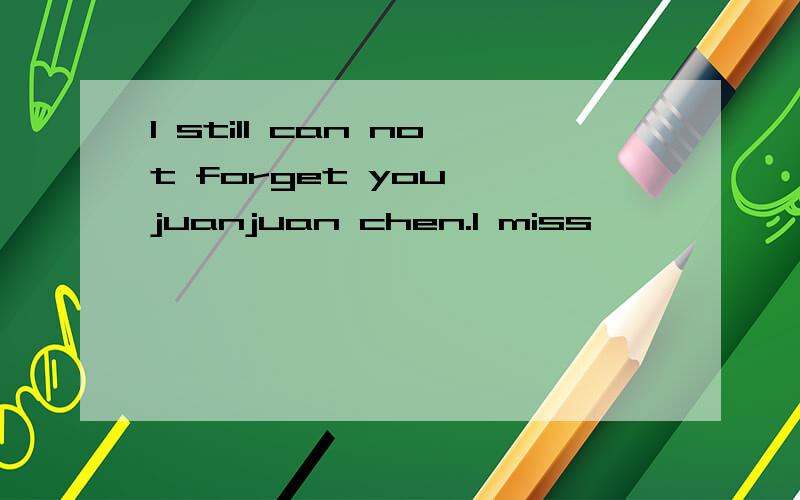 I still can not forget you ,juanjuan chen.I miss