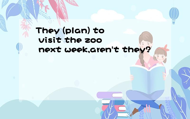 They (plan) to visit the zoo next week,aren't they?