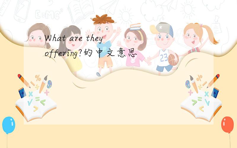 What are they offering?的中文意思