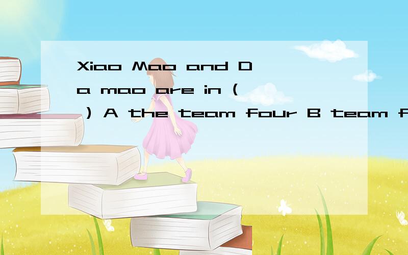 Xiao Mao and Da mao are in ( ) A the team four B team four 为什么选B不选A