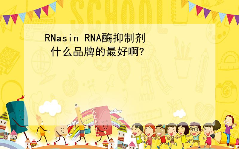 RNasin RNA酶抑制剂 什么品牌的最好啊?